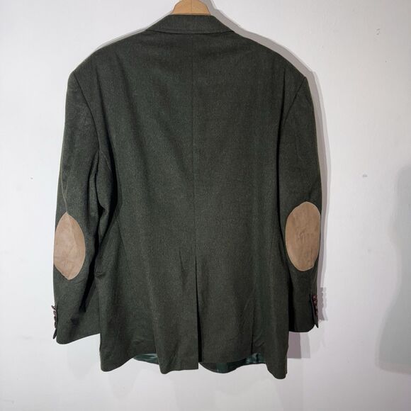 LANDS' END 46L 100% Lambswool Tiroler Loden Plaid Wool Sports Coat Blazer USA - Picture 3 of 15